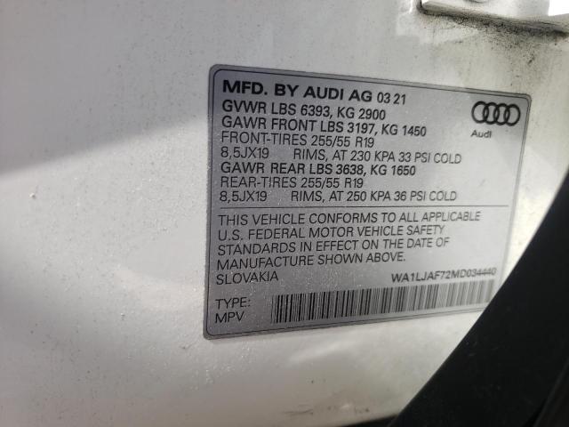 2021 AUDI Q7 PREMIUM - WA1LJAF72MD034440