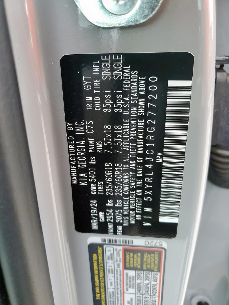 2024 KIA SORENTO S - 5XYRL4JC1RG277200