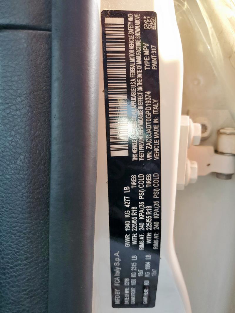 2016 JEEP RENEGADE L - ZACCJADT0GPD19374
