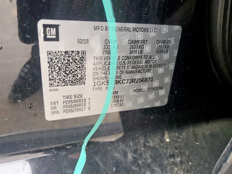 2018 GMC YUKON SLT 1GKS2BKC7JR256871