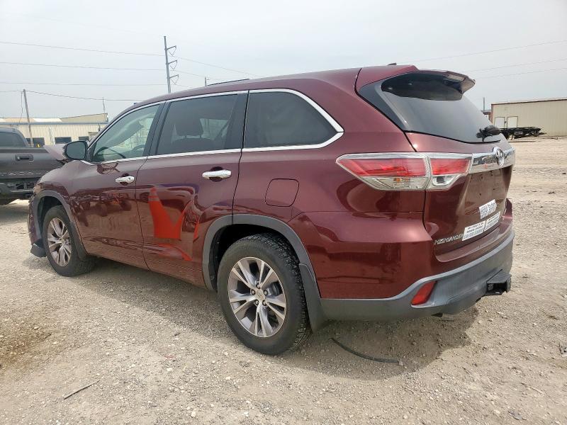 Vin: 5tdbkrfh5fs150244, lot: 56795895, toyota highlander le 20152