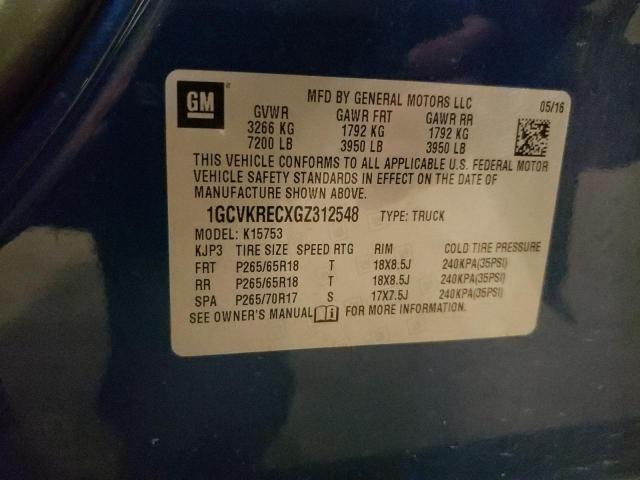 2016 CHEVROLET 1500 1GCVKRECXGZ312548