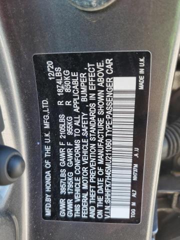 2021 HONDA CIVIC SPOR - SHHFK7H45MU211060