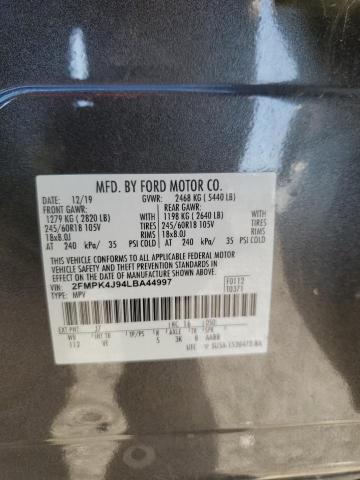 2020 FORD EDGE SEL - 2FMPK4J94LBA44997
