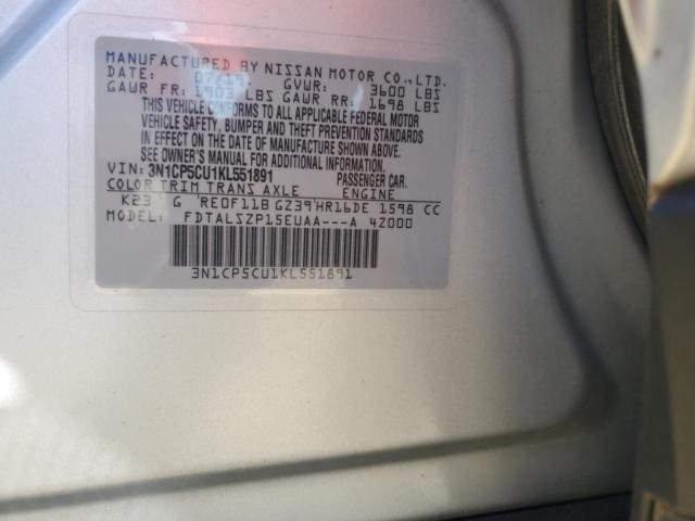 2019 NISSAN KICKS S - 3N1CP5CU1KL551891