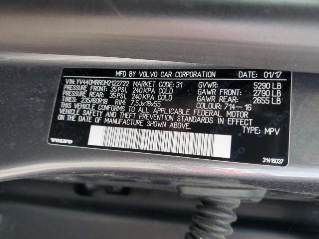 2017 VOLVO XC60 T5 DY - YV440MRR0H2122722
