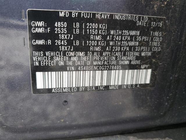 2016 SUBARU OUTBACK 3. - 4S4BSENC0G3278405