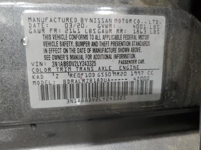 2020 NISSAN SENTRA SR 3N1AB8DV2LY243325