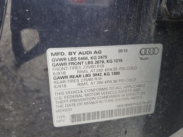 2018 AUDI Q5 PREMIUM - WA1BNAFY3J2192432