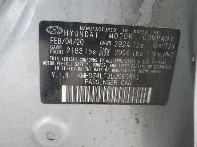 2020 HYUNDAI ELANTRA SE - KMHD74LF3LU069861