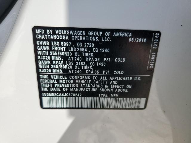 2018 VOLKSWAGEN ATLAS SEL - 1V2MR2CA4JC579242