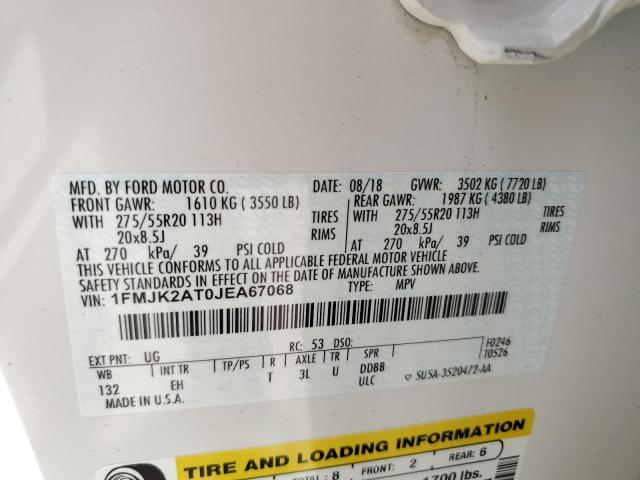 2018 FORD EXPEDITION - 1FMJK2AT0JEA67068
