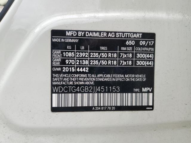 2018 MERCEDES-BENZ GLA 250 4M WDCTG4GB2JJ451153