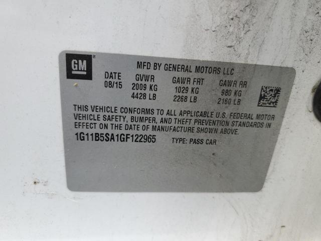 2016 CHEVROLET MALIBU LIM - 1G11B5SA1GF122965