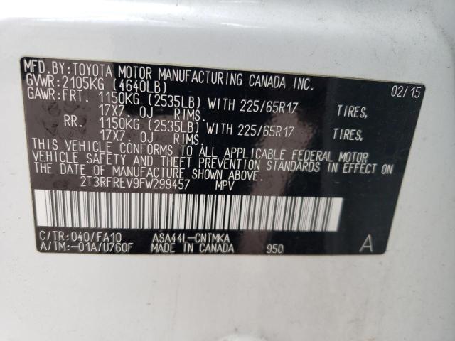 2015 TOYOTA RAV4 XLE - 2T3RFREV9FW299457