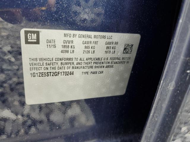 2016 CHEVROLET MALIBU LT 1G1ZE5ST2GF170244