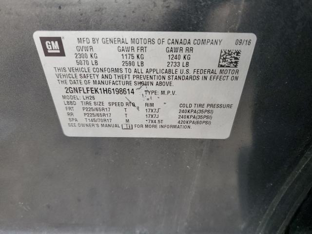 2017 CHEVROLET EQUINOX LT - 2GNFLFEK1H6198614
