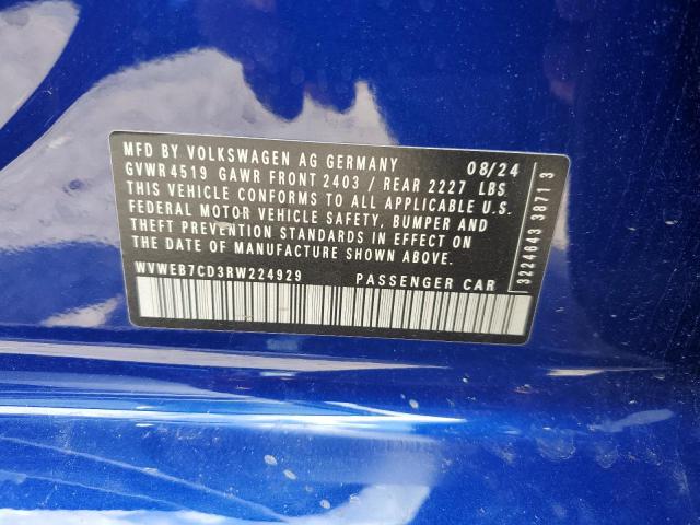 2024 VOLKSWAGEN GOLF R WVWEB7CD3RW224929