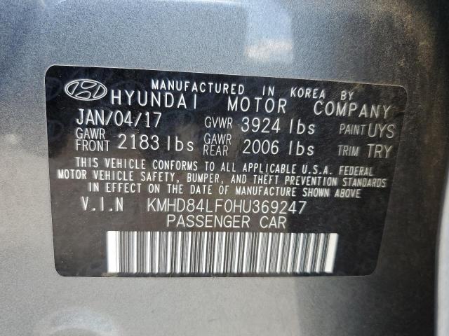 2017 HYUNDAI ELANTRA SE - KMHD84LF0HU369247