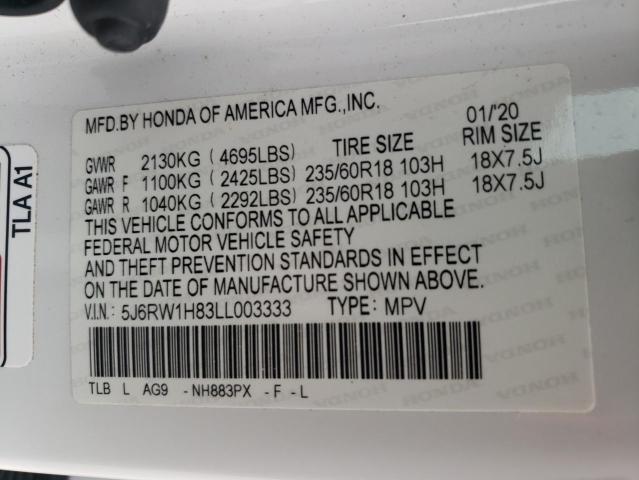 2020 HONDA CR-V EXL - 5J6RW1H83LL003333