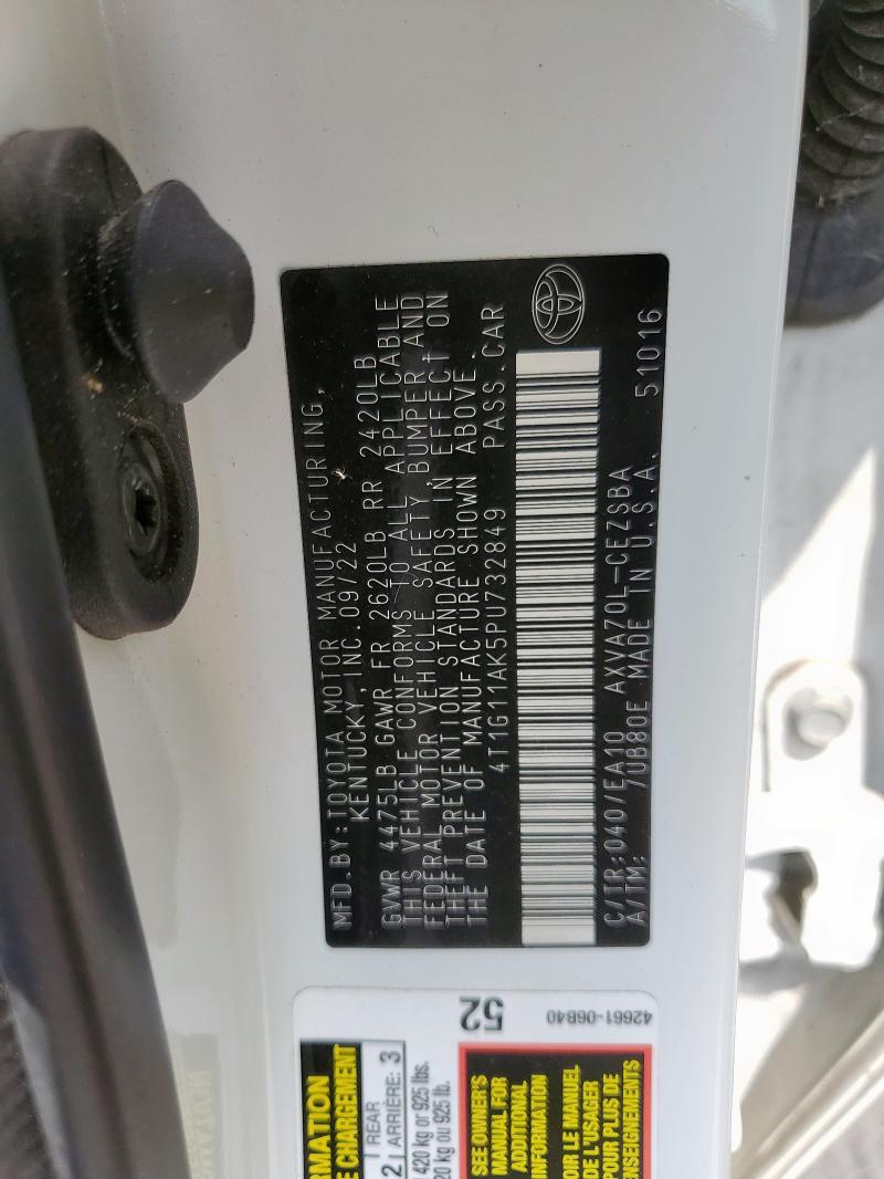 2023 TOYOTA CAMRY SE N - 4T1G11AK5PU732849