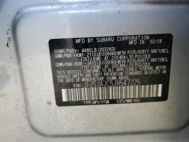 2018 SUBARU FORESTER 2 - JF2SJAJC5JH547225