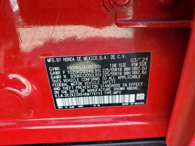 2024 HONDA HR-V SPORT 3CZRZ2H54RM776743