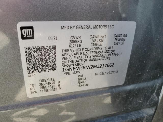 2021 CHEVROLET TRAVERSE L 1GNEVHKW2MJ217662