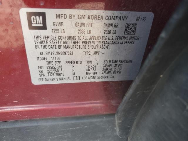 2022 CHEVROLET TRAILBLAZE - KL79MTSL2NB097523