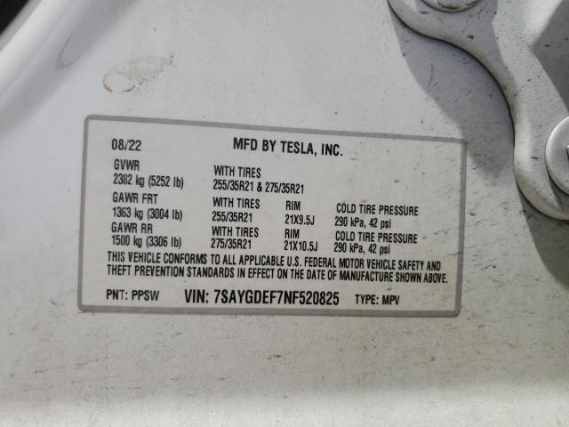 2022 TESLA MODEL Y - 7SAYGDEF7NF520825