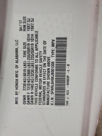 2018 HONDA ODYSSEY EL 5FNRL6H9XJB001308
