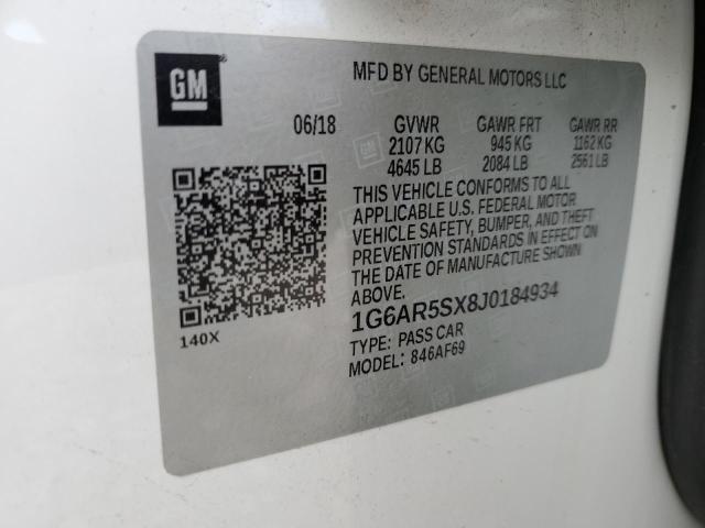 2018 CADILLAC CTS LUXURY - 1G6AR5SX8J0184934