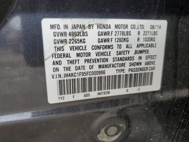 2015 ACURA RLX ADVANC JH4KC1F95FC000996