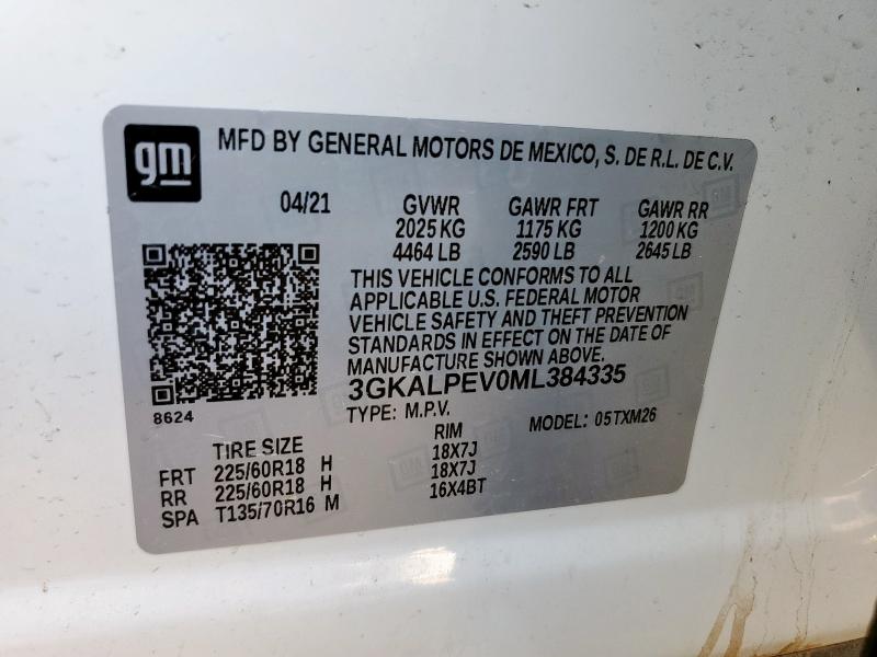 2021 GMC TERRAIN SL - 3GKALPEV0ML384335