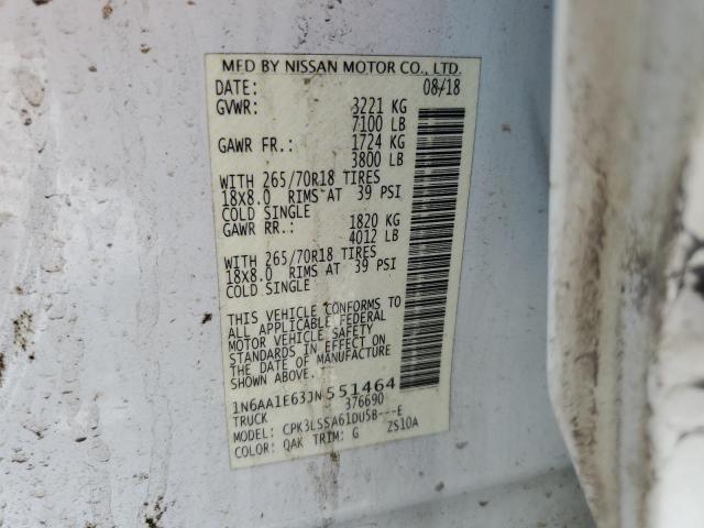 2018 NISSAN TITAN SV 1N6AA1E63JN551464