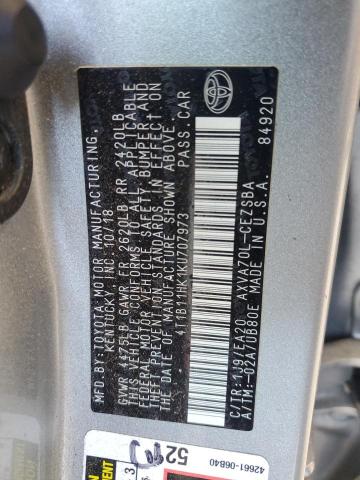 2019 TOYOTA CAMRY L - 4T1B11HK1KU707973