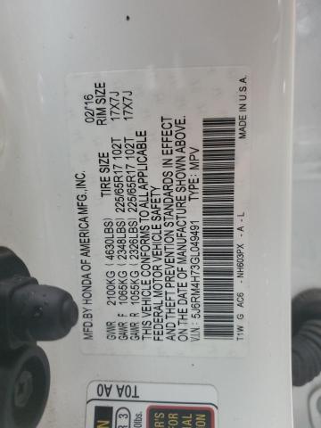 2016 HONDA CR-V EXL - 5J6RM4H73GL049491