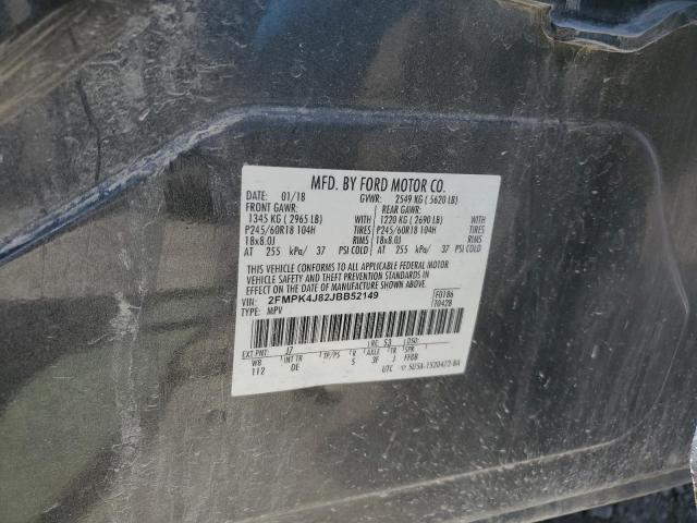 2018 FORD EDGE SEL 2FMPK4J82JBB52149