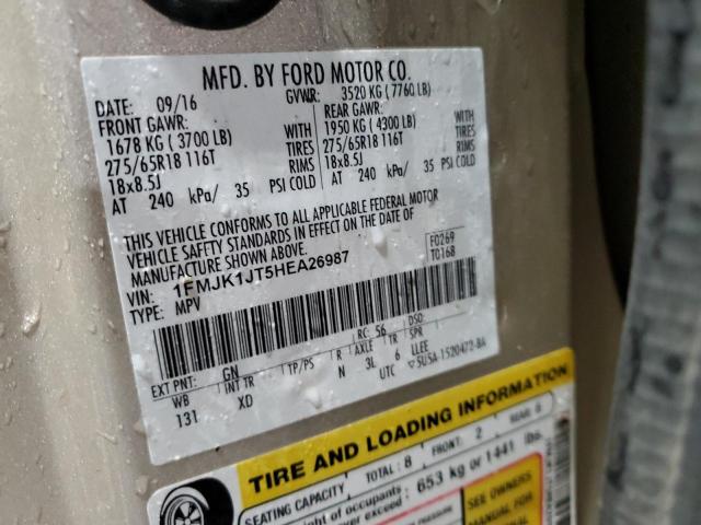 2017 FORD EXPEDITION - 1FMJK1JT5HEA26987