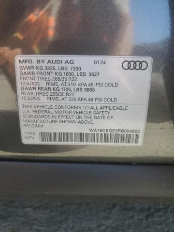 2024 AUDI SQ8 E-TRON WA16CBGE3RB054953