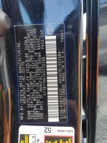2019 TOYOTA CAMRY L - 4T1B11HK7KU770396