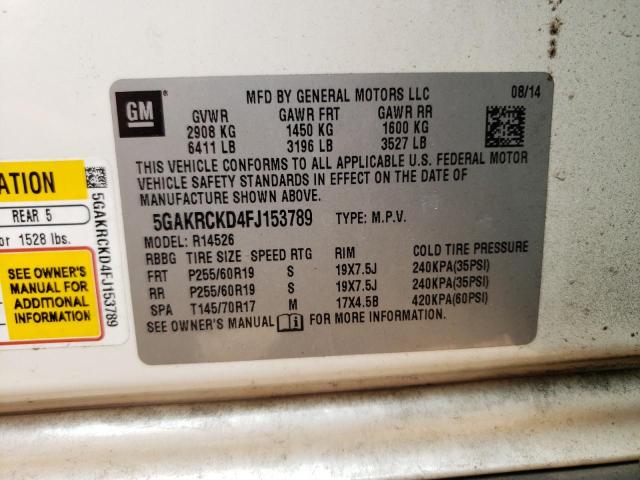 2015 BUICK ENCLAVE - 5GAKRCKD4FJ153789