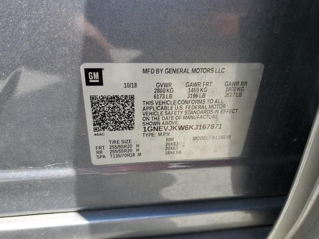 2019 CHEVROLET TRAVERSE H 1GNEVJKW6KJ167871
