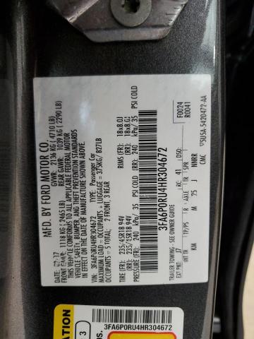 2017 FORD FUSION TITANIUM HEV - 3FA6P0RU4HR304672