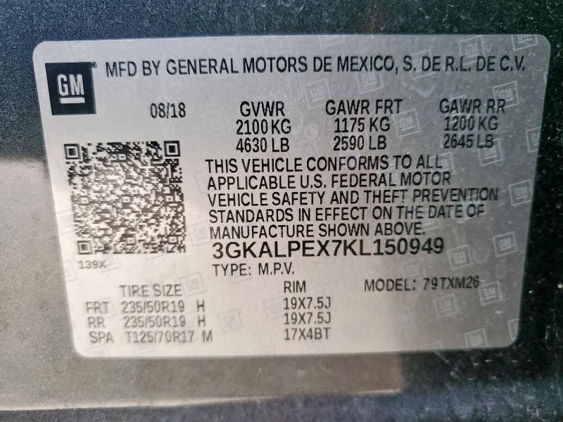 2019 GMC TERRAIN SL - 3GKALPEX7KL150949
