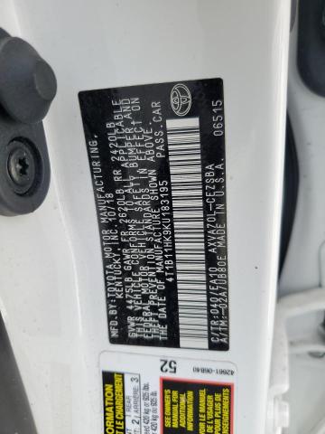 2019 TOYOTA CAMRY L - 4T1B11HK9KU183195