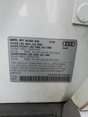 2021 AUDI Q5 E PREMI WA1E2AFY8M2040351