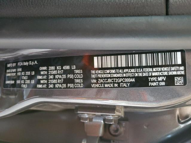 2016 JEEP RENEGADE T - ZACCJBCT2GPC99944