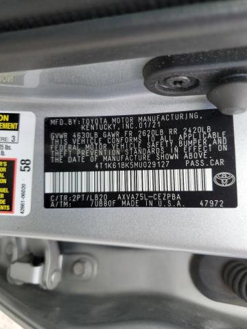 2021 TOYOTA CAMRY XSE - 4T1K61BK5MU029127