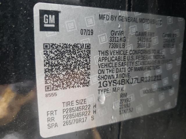 2020 CADILLAC ESCALADE L 1GYS4BKJ7LR131211
